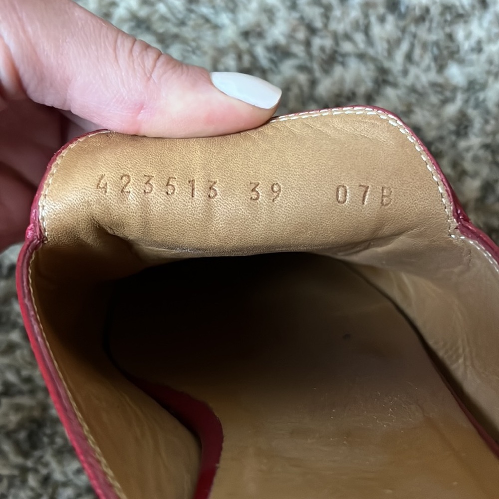 Gucci Red Leather Princetown Mules - Picture 4 of 5